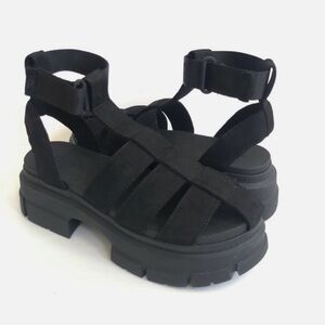 UGG Ashton Strappy Black Sandals